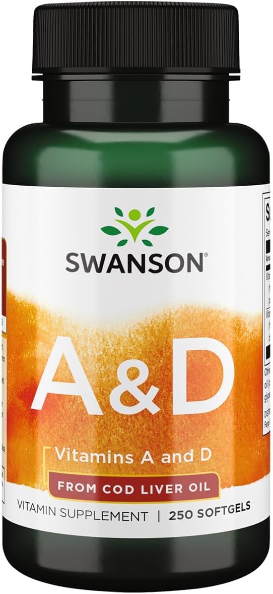 Swanson Vitamin A & D Skin Eye Immune Health, 250 Softgels