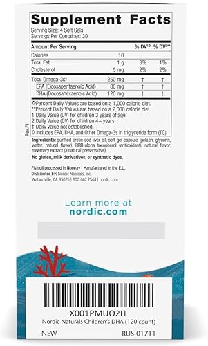 Miniatura 10 de Nordic Naturals DHA Fresa de 250mg de los niños Chewable suave Geles 2720 1 1