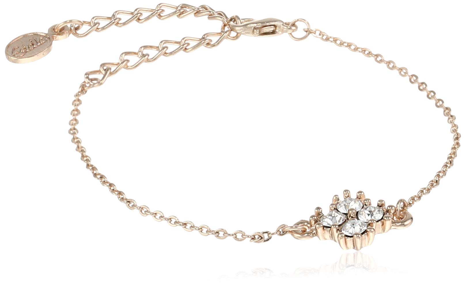 Estele Non Precious Metal 24 Kt Rose Gold Plated Primrose Flower Chain Bracelet for Girls (B08CS88R2H) Amazon Price History, Amazon Price Tracker