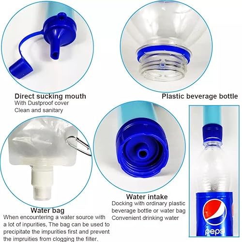 Purificatore d'acqua portatile in paglia con