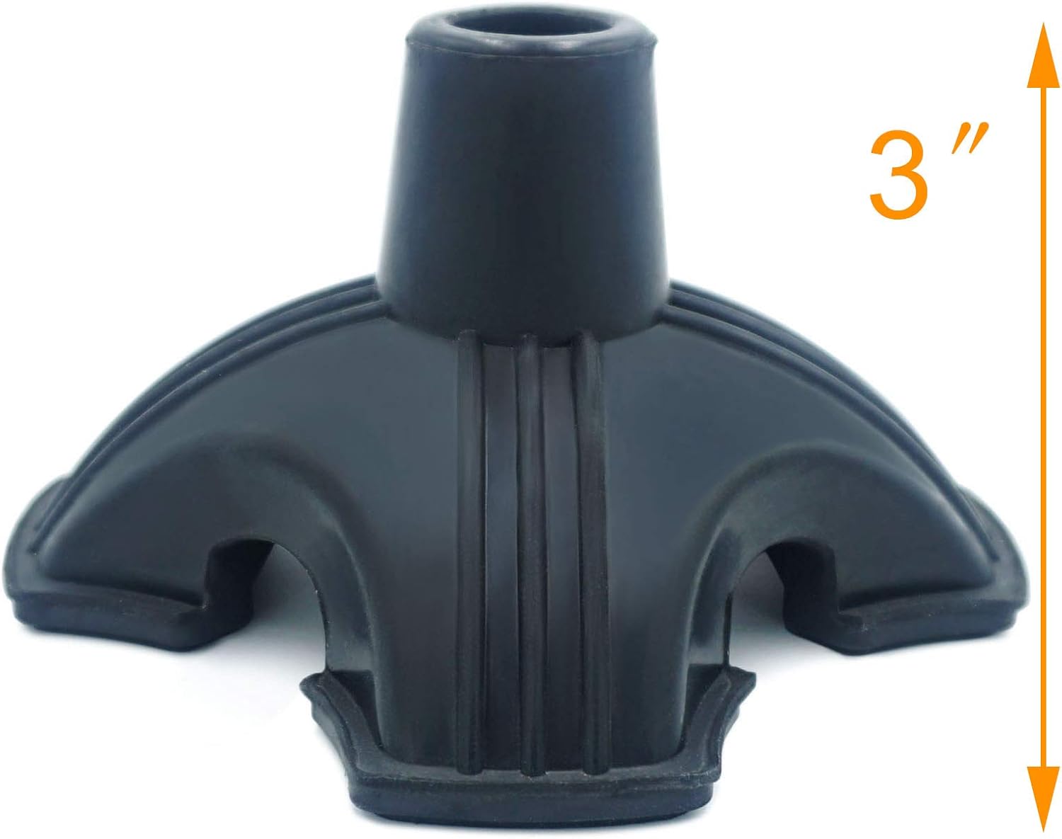YAMTHR Cane Tip with Quad Support Rubber Foot for Walking Canes 3/4 Inch Shaft, Self-Standing, Anti-Slip Stable Four Point Cane Tip Universal 4 Leg Attachment for Walking Stick - Quad Cane Tip