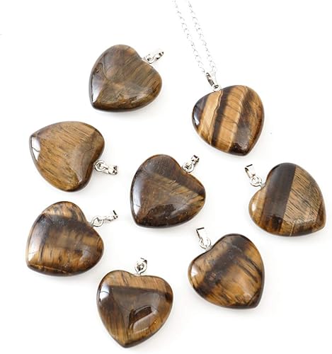 Miniatura 3 de Adabele Colgante de piedra semipreciosa natural de 0.787 in0.8 pulgadas en forma de corazón, cuentas sueltas para curación de joyas de chakras