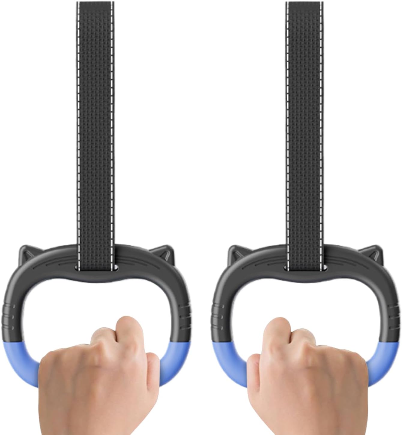 Gymnastics Rings - Adjustable Tie Down Bar 200kg - Pull Up Rings - Indoor Outdoor Garden Playground Course Obstacles Underground