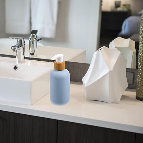 Miniatura 3 de Beaupretty 2 botellas dispensadoras de plástico con bomba de 6.8 fl oz, botellas de champú y acondicionador, contenedor recargable para baño, ducha,