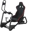 Racing Simulator Cockpit, Adjustable Stand with Racing Seat, Supportive Foam and Leather, Ergonomic Design for Enhanced Gaming Experience