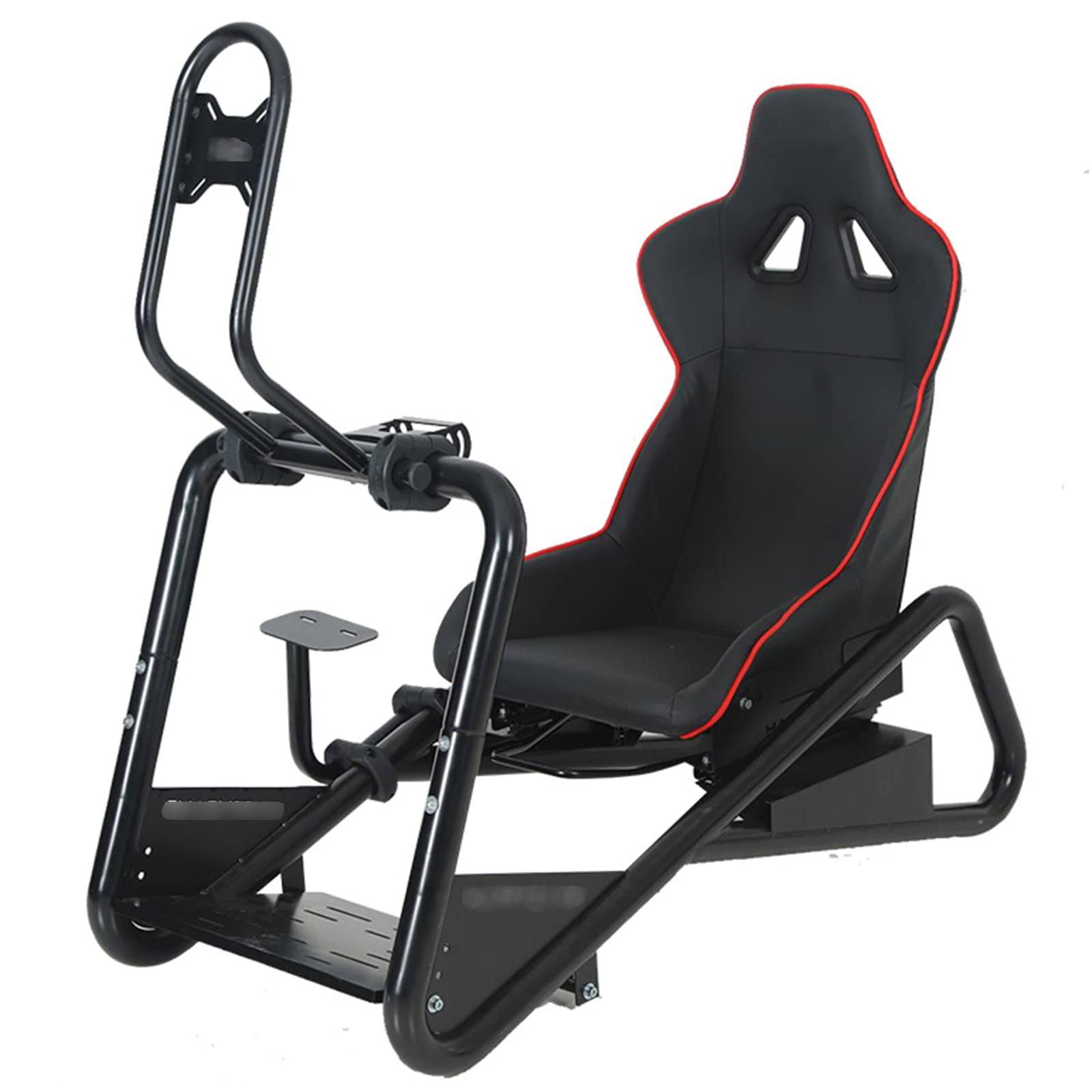 Cockpit simulateur de course, support réglable avec siège de course, mousse de soutien et cuir, design ergonomique pour une expérience de jeu améliorée