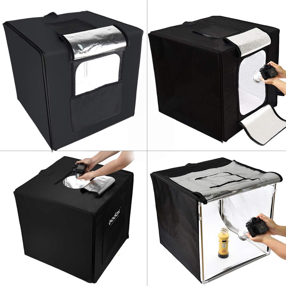 GODOX LSD80 Mini LED Studio fotografico Shooting Tent Softbox 80x80x80cm con 2pcs LED Light Board CRI 96+ per fotografia macro e prodotti