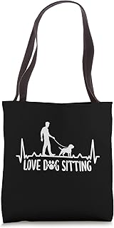 Heartbeat Heartline Heart Rate Dog Sitter Pet Caretaker Tote Bag