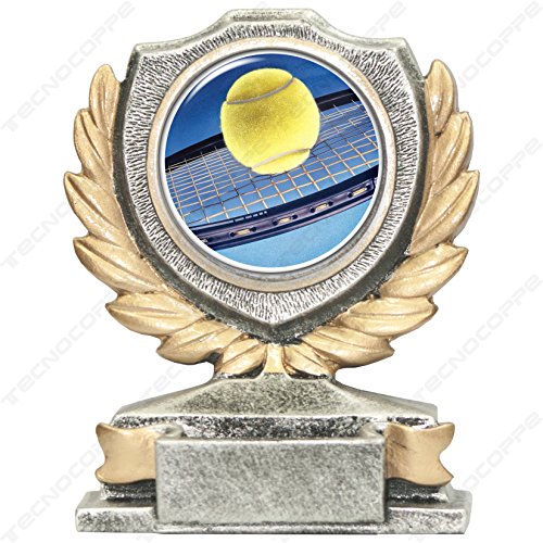 tecnocoppe Trofeo de tenis de 11,50 cm de altura, placa personalizada de regalo