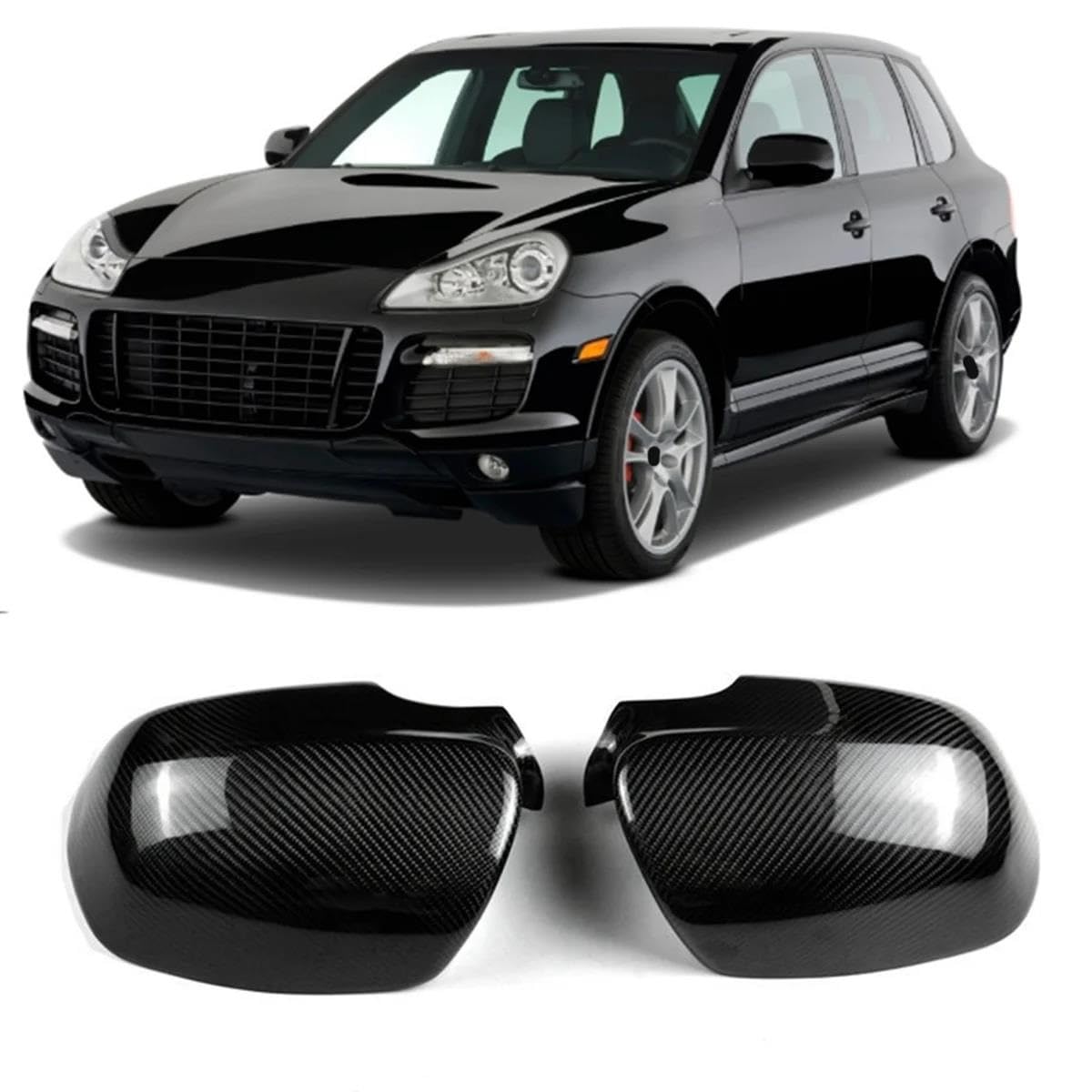 Dla Porsche Dla Cayenne 957 2006-2010 Obudowa Lusterka Bocznego Z Włókna Węglowego Osłona Lusterka Wstecznego Osłona Lusterka Wstecznego
