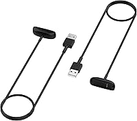 Vista 1 de FitTurn Cargador USB compatible con Fitbit Ace 3 Activity Tracker de 3.3 pies/39.4 in de repuesto de cargador USB Clip de carga Cable Base