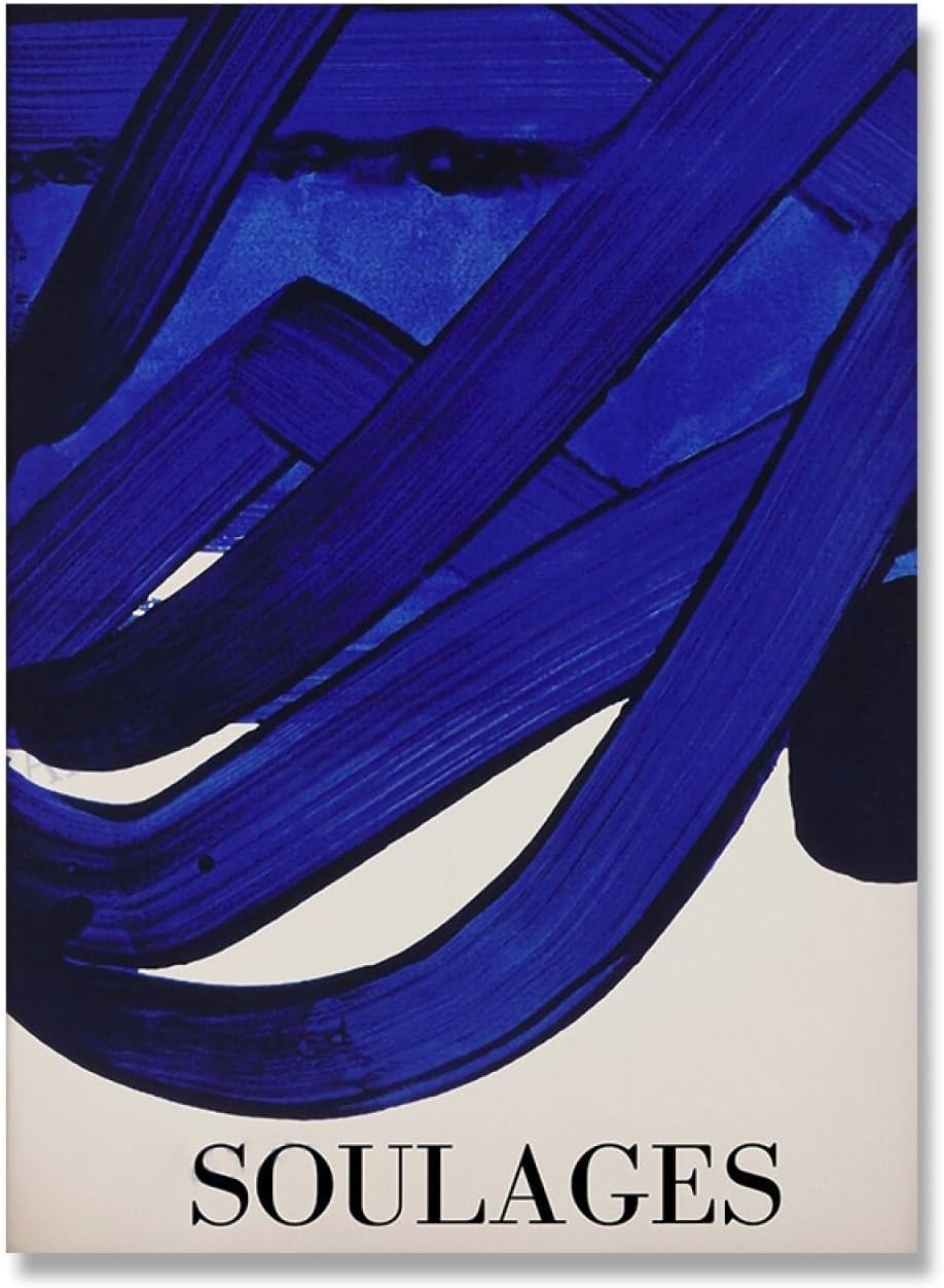Toile Pierre Soulages bleu graffiti pour sublimer votre décoration intérieure