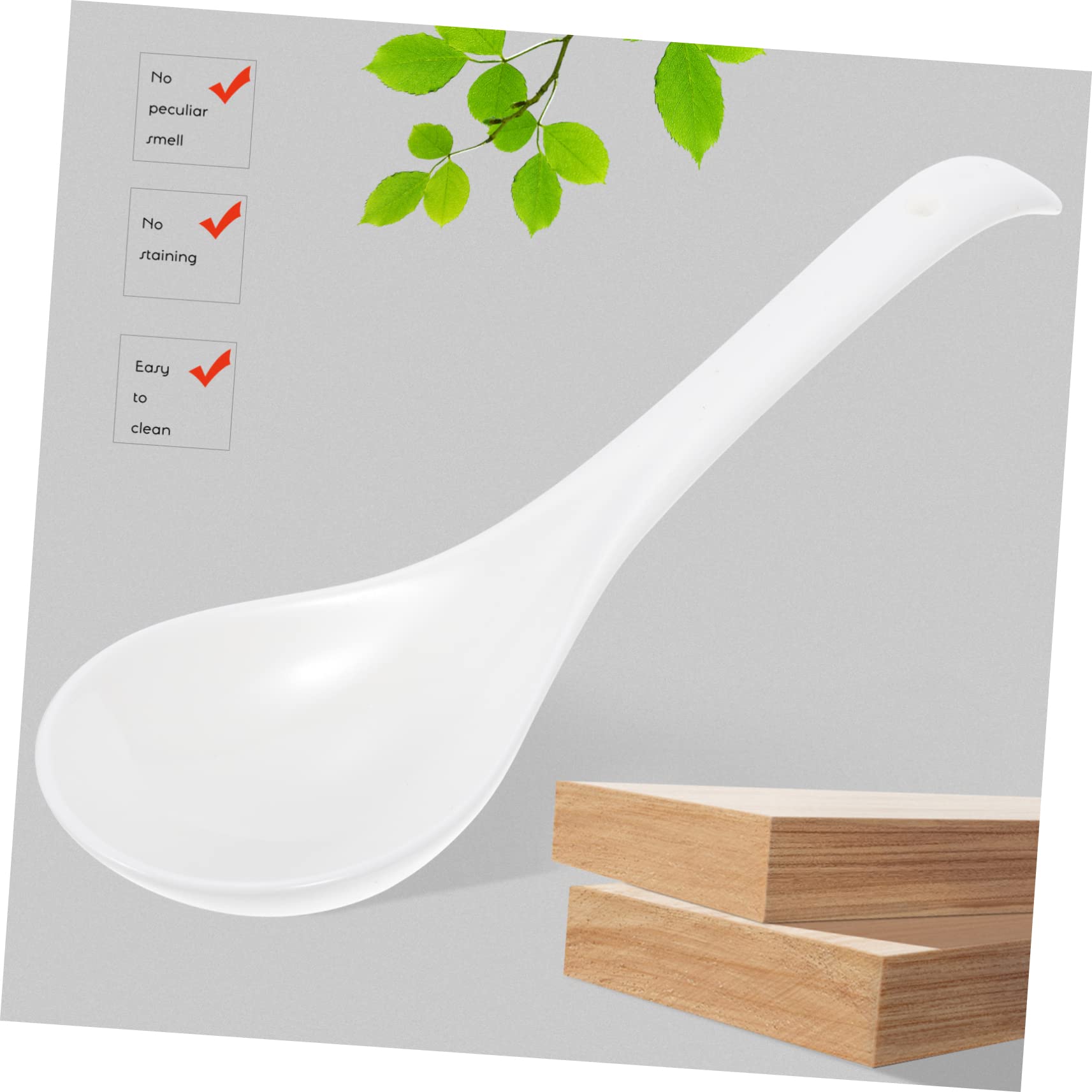 6piezas Cucharas Soperas De Cerámica Utensilios De Cocina Resistentes y Ecológicos