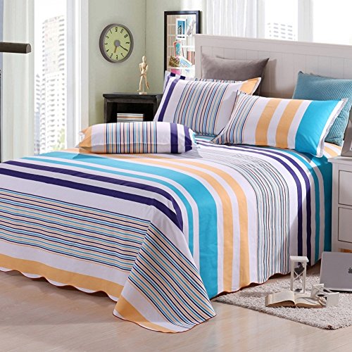 Drap grand lit coton Vichy anti-transpiration avec dentelle 270x235cm - 2