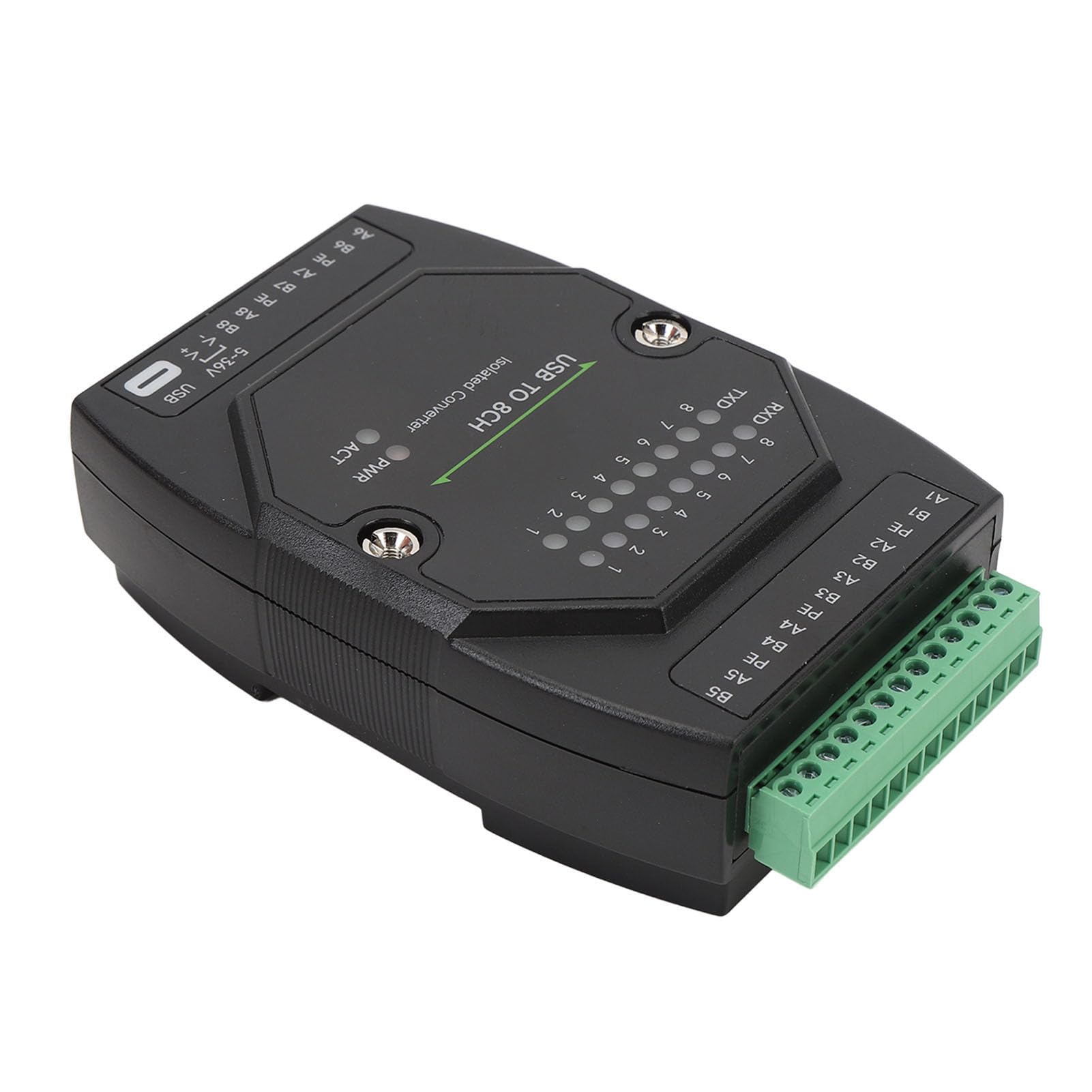 USB - C to 8 - Channel Isolated RS485 Converter, USB to RS485 Adapter with 1200bps–921600bps Speed, 5–1200m Range, for Industrial Automation, PLC, and SCADA Systems