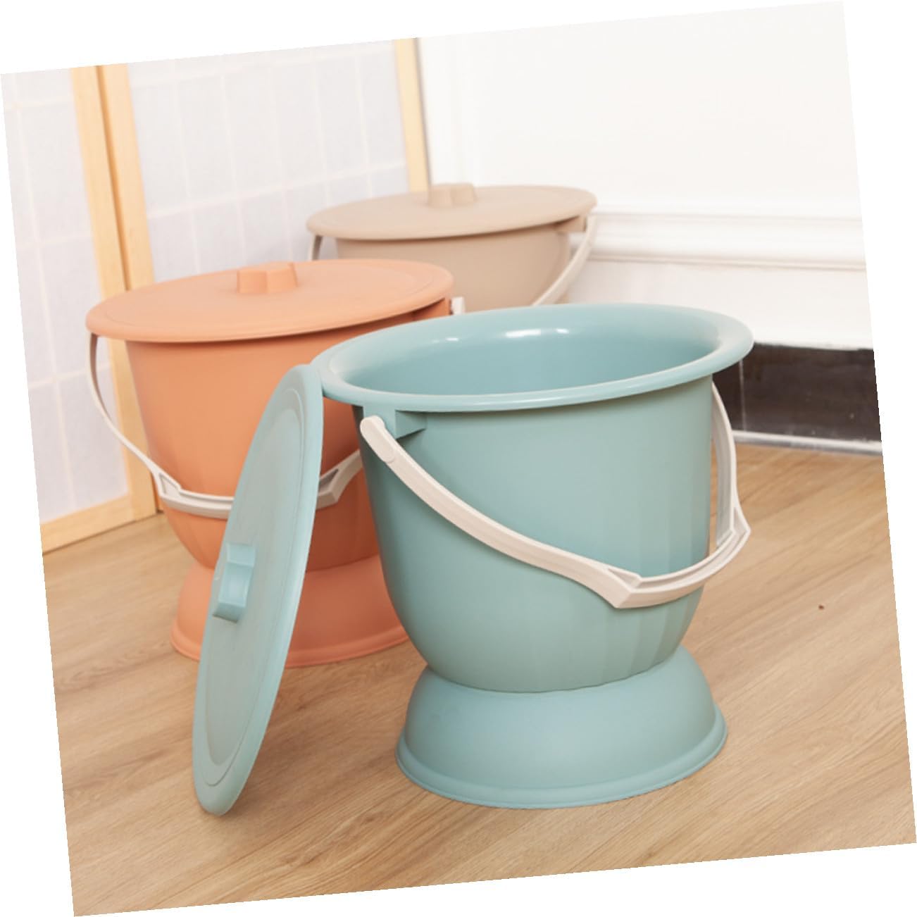 High Base Plastic Urinal Pot Non-Slip Bedpan for Boys and Girls Easy-Clean Potty Training Toilet