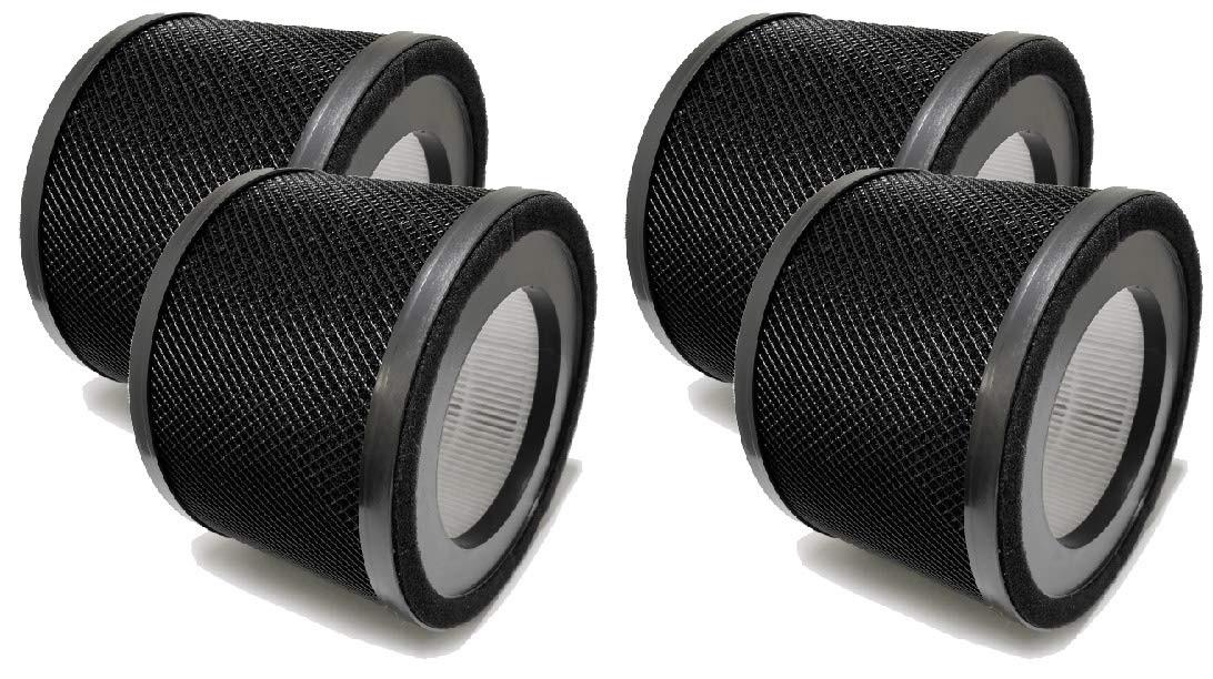 Nispira True HEPA Replacement Filter for Air Purifier, Compatible with Tao Tronics TT-AP001, 4 Packs