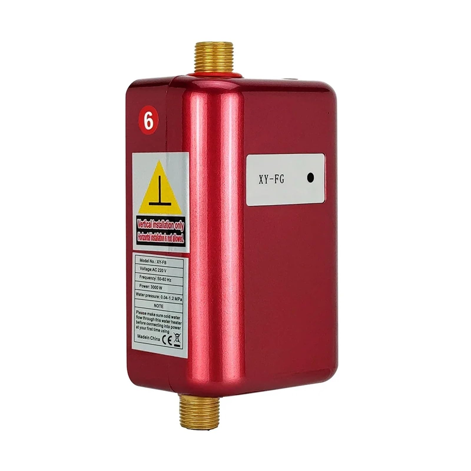 Podgrzewacz wody Elektryczny Natychmiastowy Bezzbiornikowy Podgrzewacz Wody, Podgrzewacz Wody Pod Zlewem Do Mycia Łazienki W Kuchni(Package 1-Red)