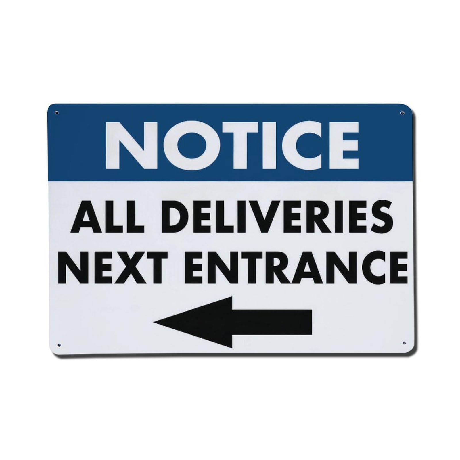 All Deliveries Next Entrance Arrow Notice Sign Vintage Aluminium Metal Sign, Retro Wall Decor for Home, Bar, Garage & Farmhouse 20x30cm