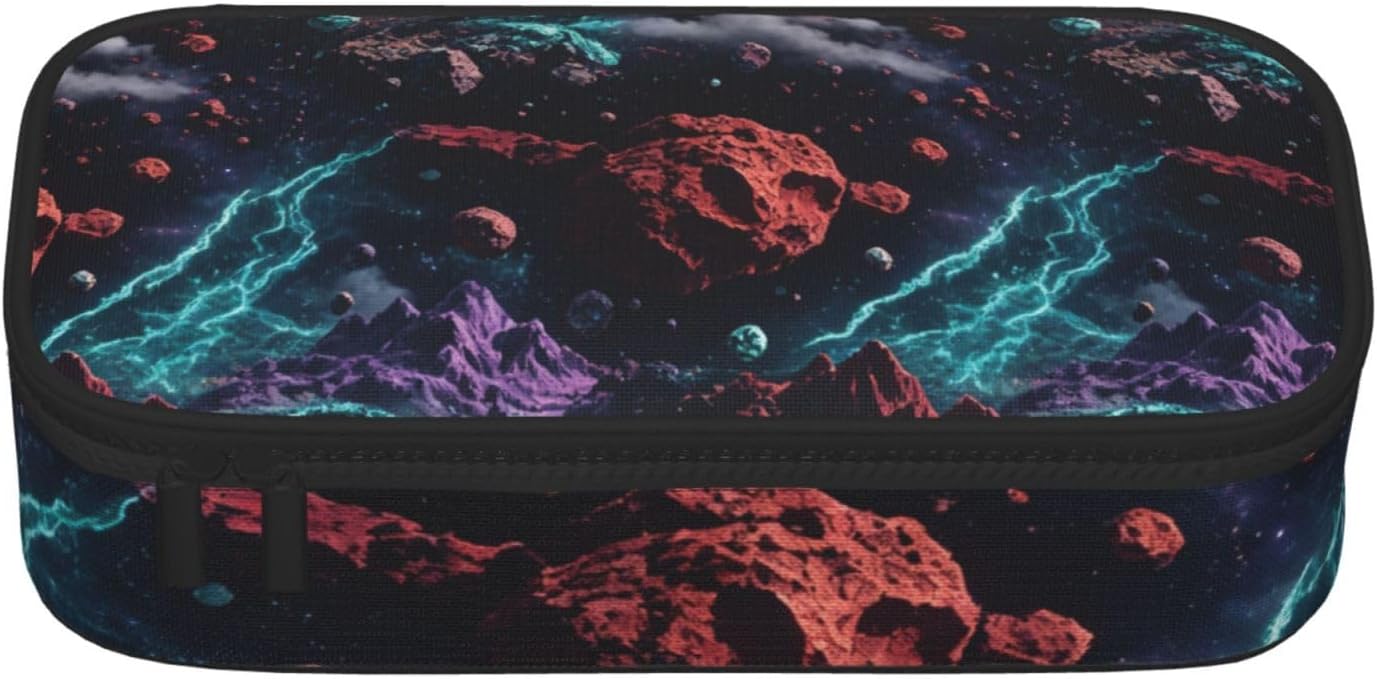 Mysterious planetary Full-print Multifunctional Pen Organizer Storage Pouch