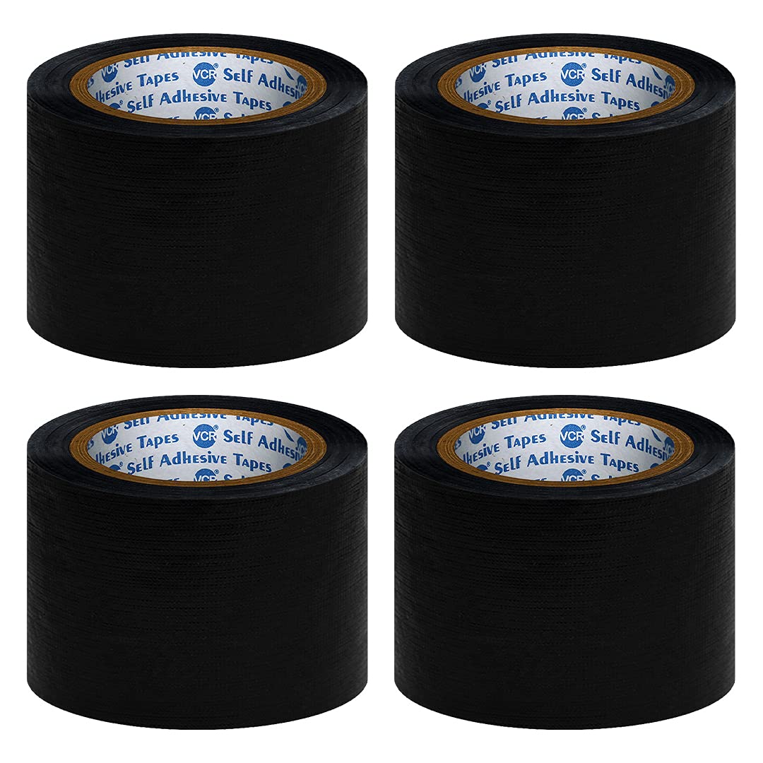 VCR Black Duct Tape - 45 Meters in Length 72mm / 3" Width - 4 Rolls Per Pack - Strong Book Binding Tape - Waterproof Heavy Duty Duct Tape (B07SV2SJDG) Amazon Price History, Amazon Price Tracker