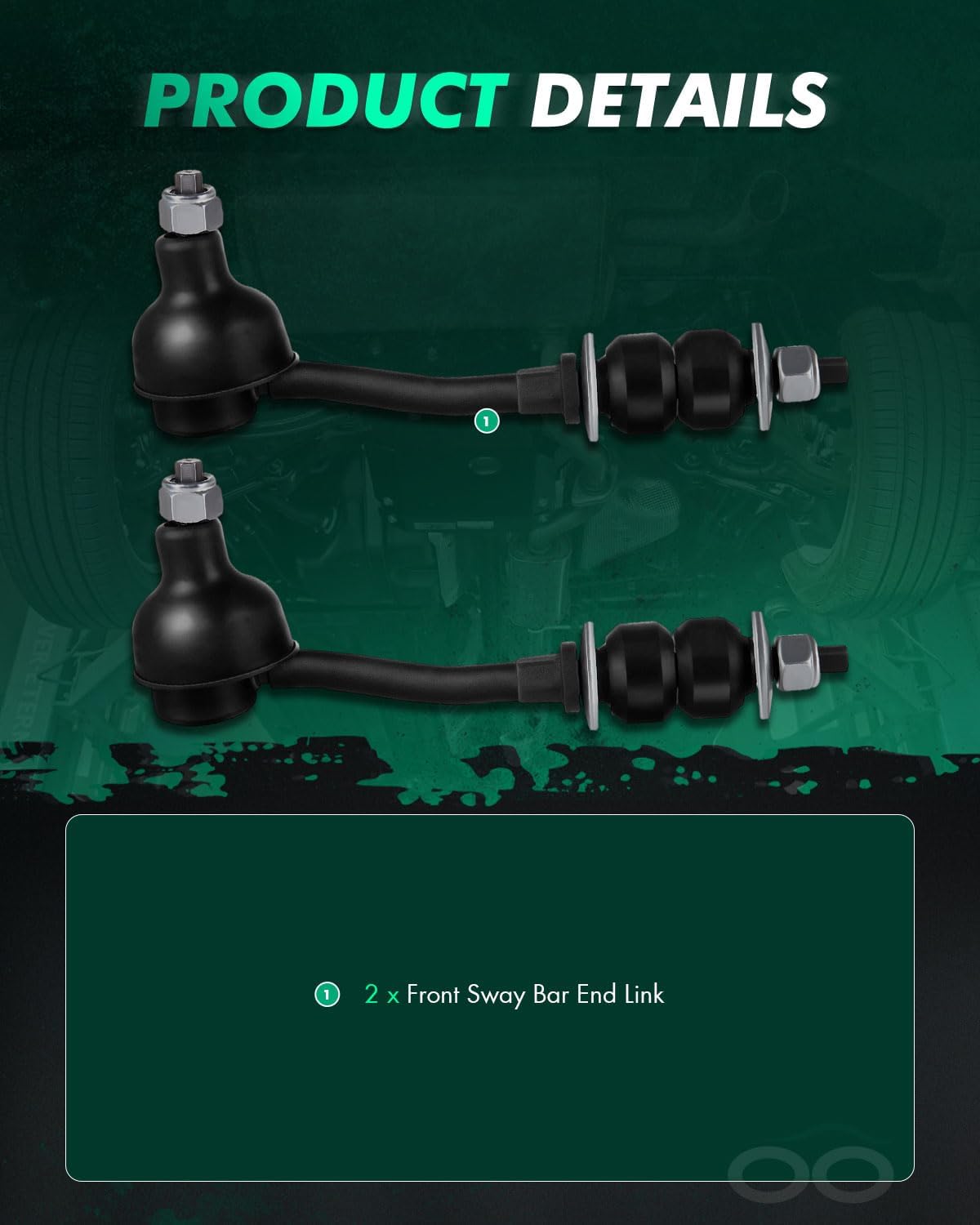 SCITOO 2pc Suspension Kit 2 Stabilizer Sway Bar Links fit for 1997-2004 for Dodge Dakota 1999-2003 for Dodge for Durango K7274