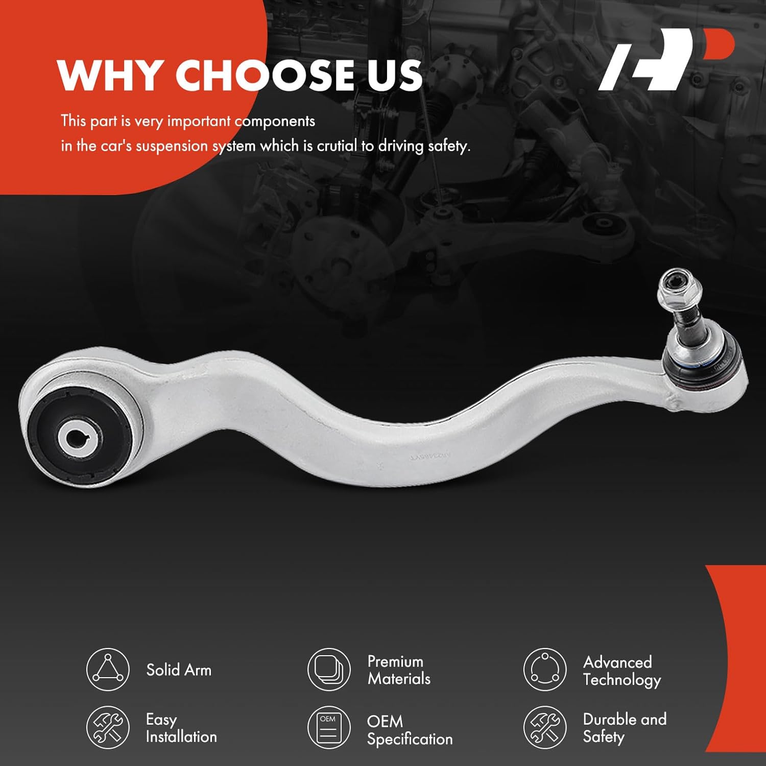 A-Premium Front Right Forward Lower Control Arm, with Ball Joint & Bushing, Compatible with BMW 228i/230i/320i/328d/328i GT/328i/330i/335i/340i/428i/430i/435i/440i/M235i/M240i (xDrive)