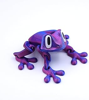 Fridge Magnets Strong Refrigerator Magnet Sticker, Cute 3D Printed Magnetic Animal Frog, Classroom Locker Fridge Desk Whiteboard Decor, Magnets Decorations for Kids Adults (Laser Purple)