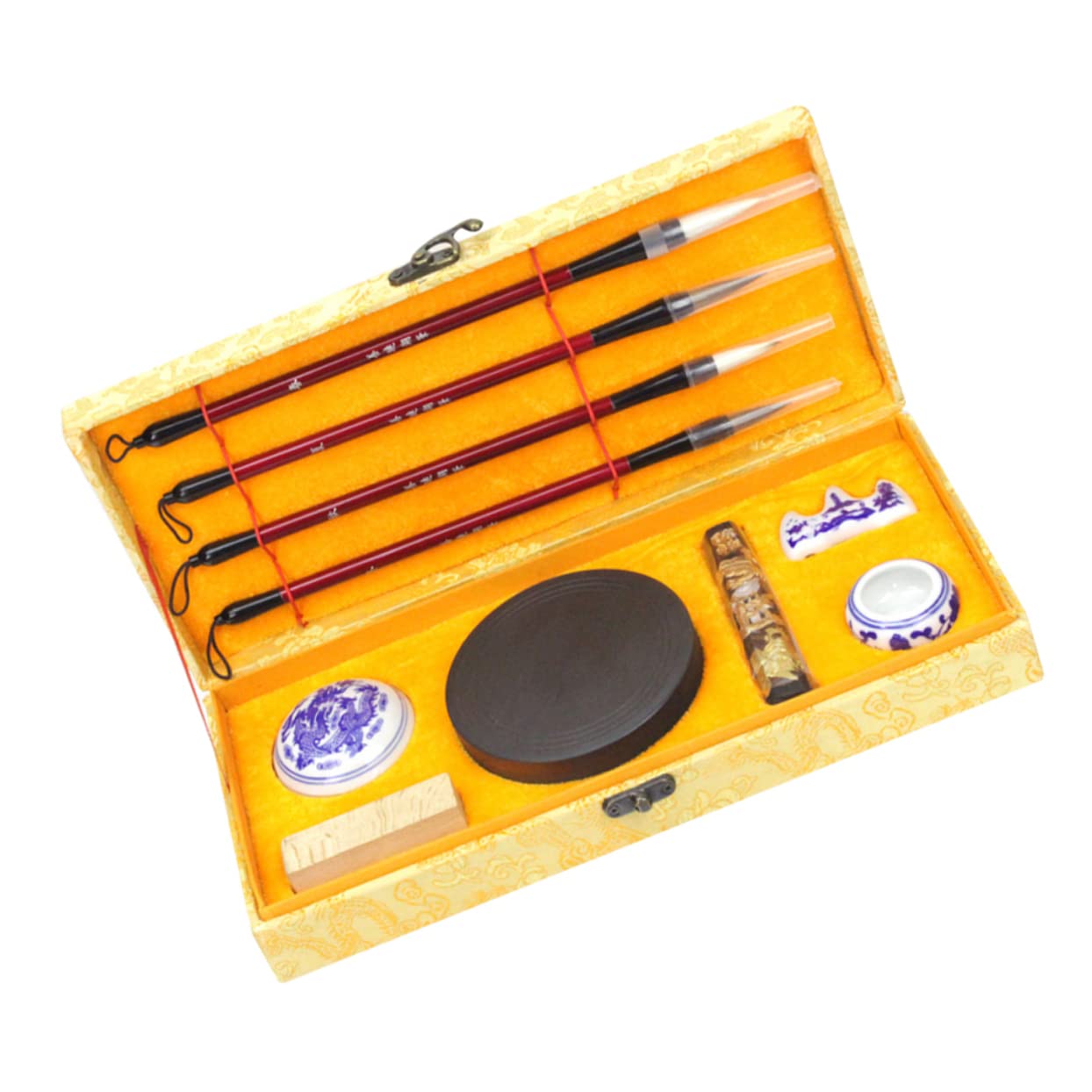 Uonlytech Strumenti Per Scrittura Cinese Pennello Per Calligrafia Inchiostro Carta Per Inchiostro Accessori Per Calligrafia Idea Regalo Per Principianti