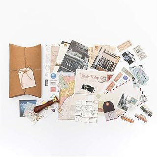 Vintage Scrapbooking DIY Stickers Pack, Decorative Antique Retro Natural Collection, Diary Journal Embellishment Supplies ...