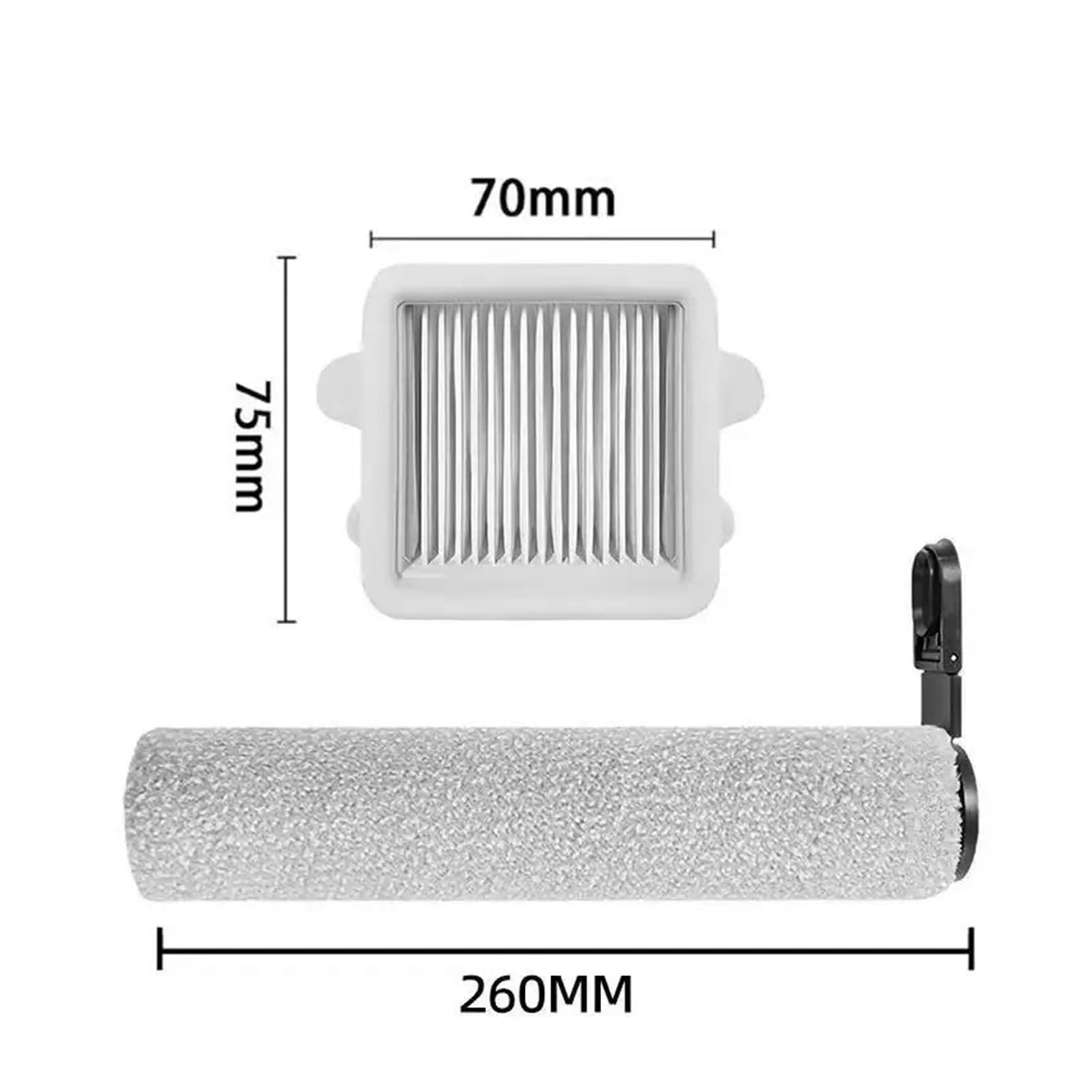 Repuestos de repuesto for accesorios de filtro y cepillo de rodillo de aspiradora, compatibles con Roborock, F25RT / F25LT / F25ALT / F25ACE