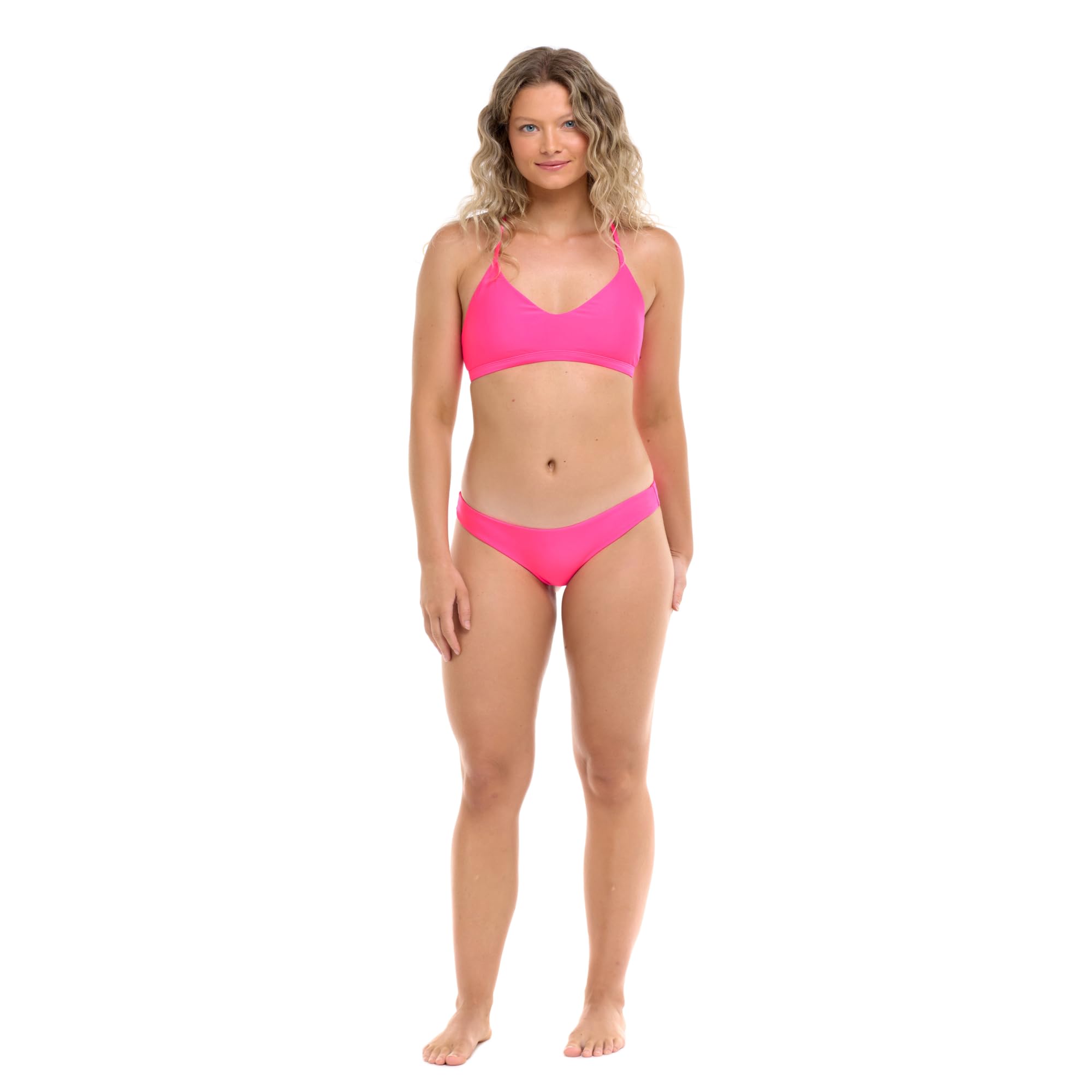 Body Glove Smoothies Ruth Solid Fixed Triangle Bikini Top Costume da Bagno con Fermatenda Regolabile Donna