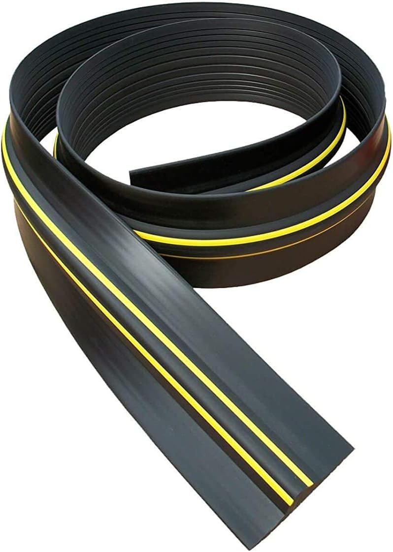 Garadry ¾" High Garage Door Threshold Seal Kit (10'3") Black/Yellow