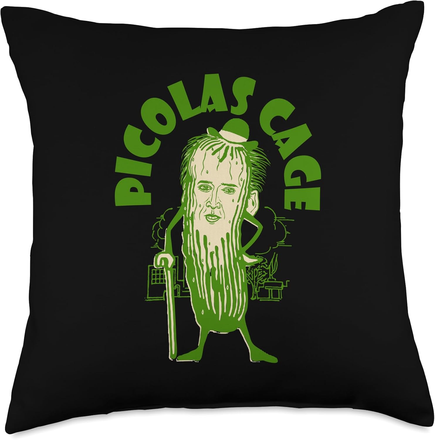 Picolas Cage Funny celebs Meme Cucumber Pickle Cute Throw