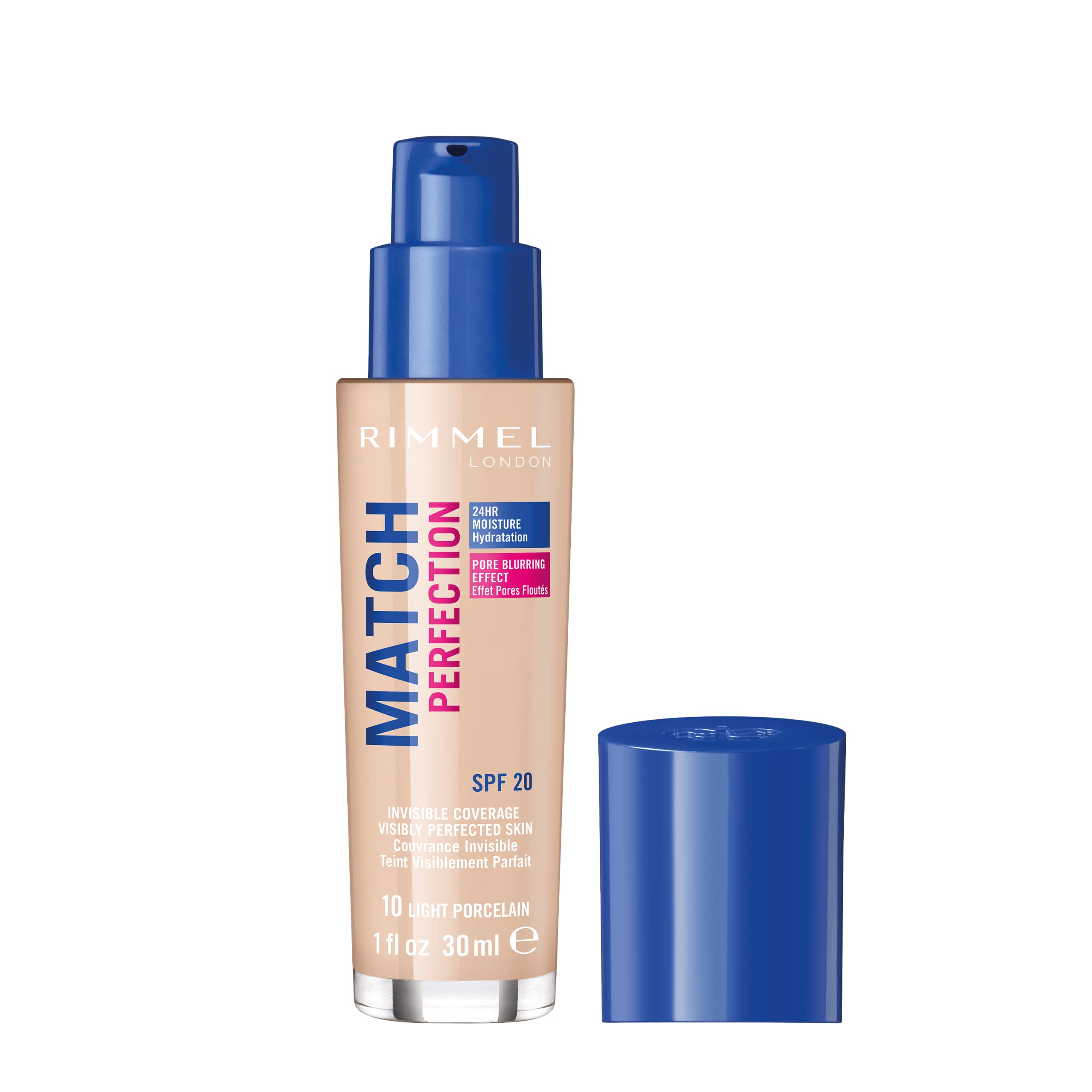 Rimmel Match Perfection - nawilżający podkład do twarzy, nr 10 - Light Porcelain