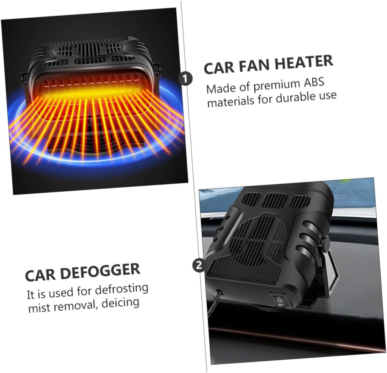 Blower Car for Hot Air Heat Vent 12v Electric Car Defroster Auto Snow Defogger Car Defogger for Cold Weather