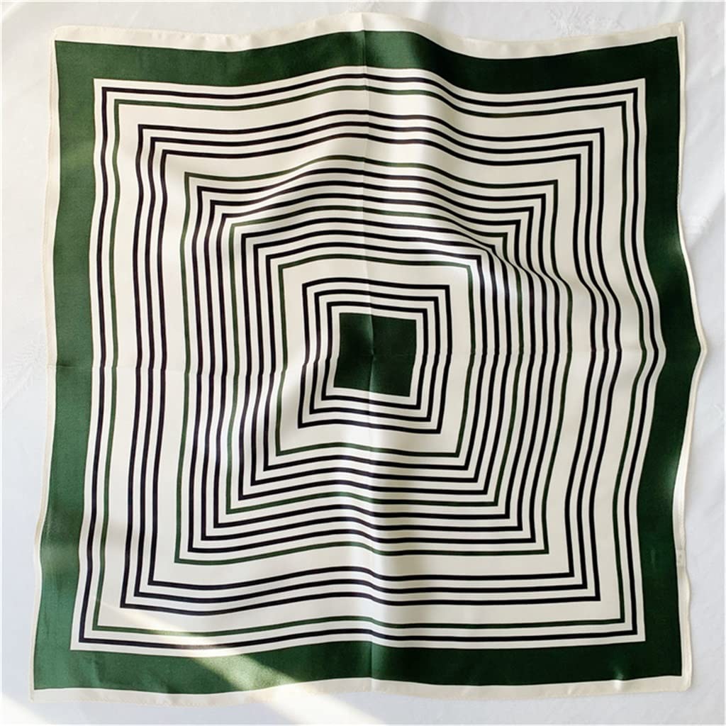 Pañuelo Cuadrado pequeño de Seda para Mujer, pañuelo Decorativo Morera (C One Size)