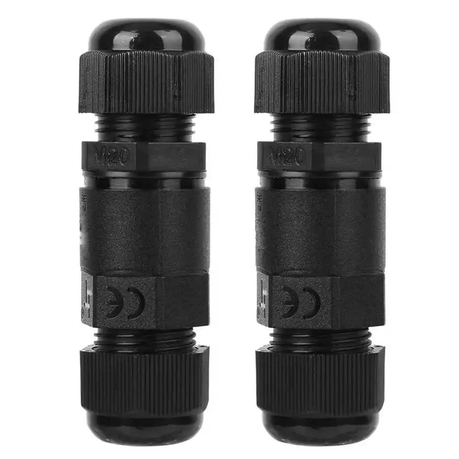 Conector de Cable Impermeable IP68, Adaptador Terminal eléctrico 3 Pines, Conector for Luces Exteriores, 2 uds(C)