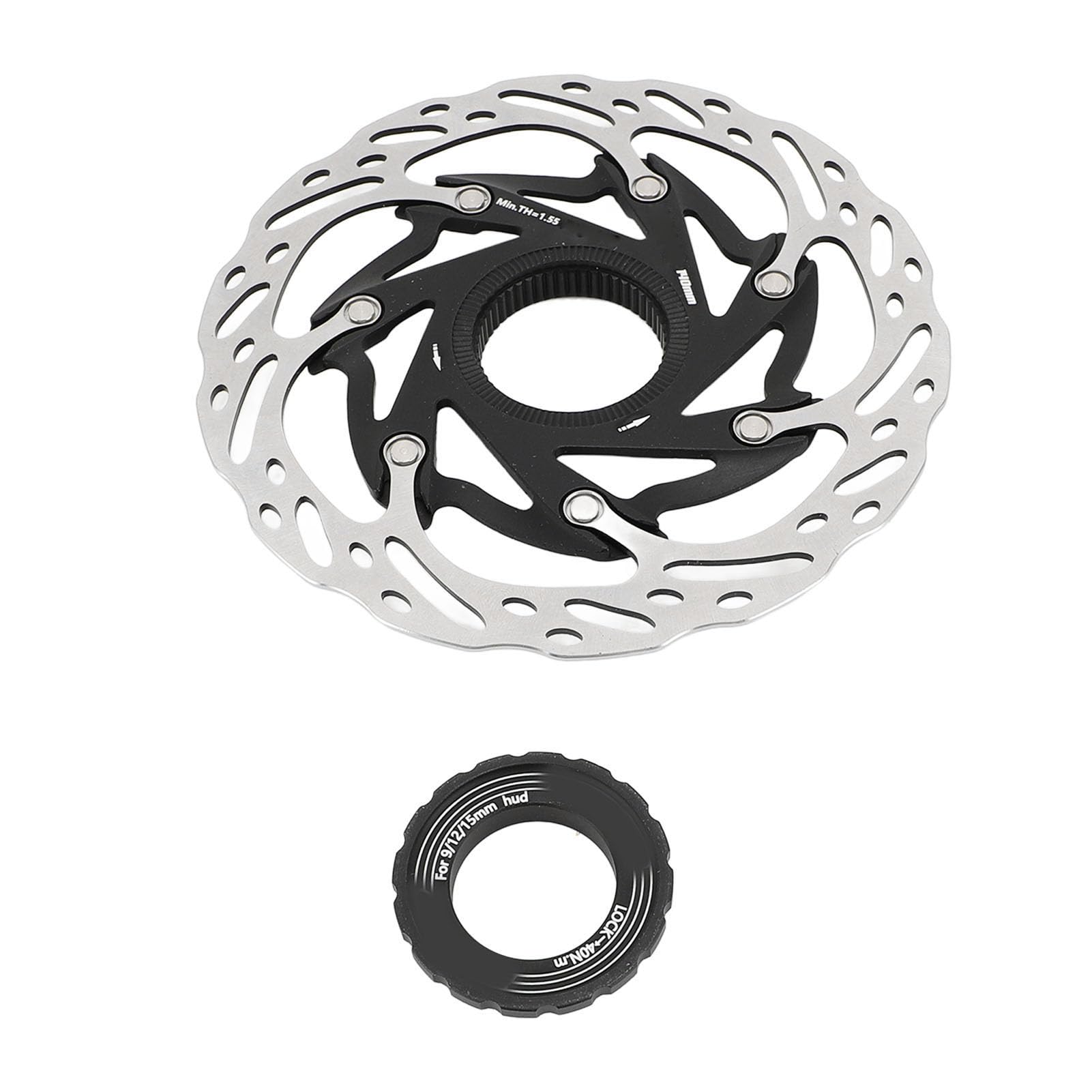 Naroote Disco Freno Bici, Compatibile con Mozzi Centerlock, 140mm