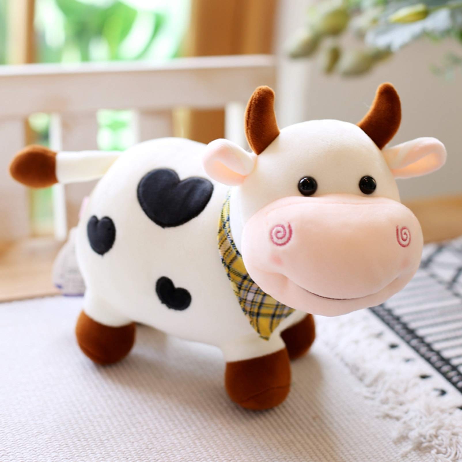 Amazon｜抱き枕 ぬいぐるみ 白・ホワイト かわいい 牛 ぬいぐるみ 