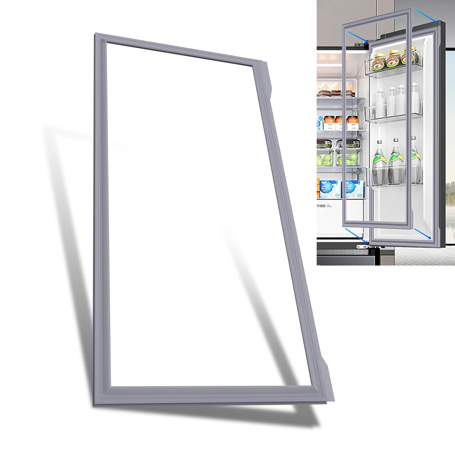 AWFOM Magnetic Refrigerator Door Gasket Rubber Seal Universal for Cooler or Freezer,Custom Made to your Size