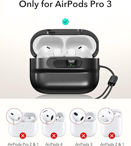 Miniatura 122 de ESR Funda para AirPods Pro (2023/2022/2019, 2ª/1ª generación), compatible con Airpods Pro 2 (cable USB-C/Lightning), listo para MagSafe, bloqueo