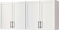 Furnaza Shaker Wall Mounted Storage Cabinets 48" White, Adjustable Shelf Laundry Room Kitchen Bathroom Wall Cabinets