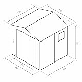 GARDIUN KSP38180 - Surowy budynek z żywicy Isabella Brązowy 3,57 m² Ext. 190x188x225 cm