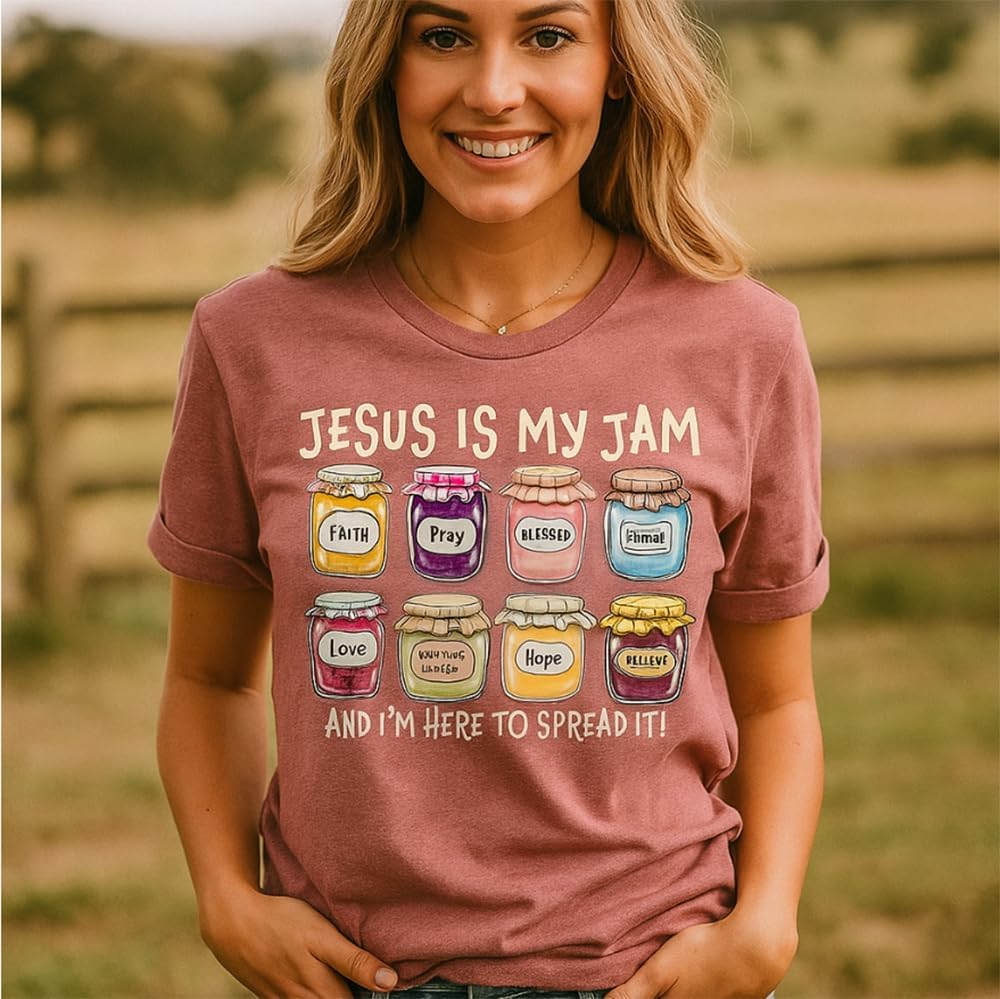 If The Stars were Made to Worship T Shirt for Women Vintage Jesus Christian Religious Tee Outdoor Short Sleeve Tops - Image 3