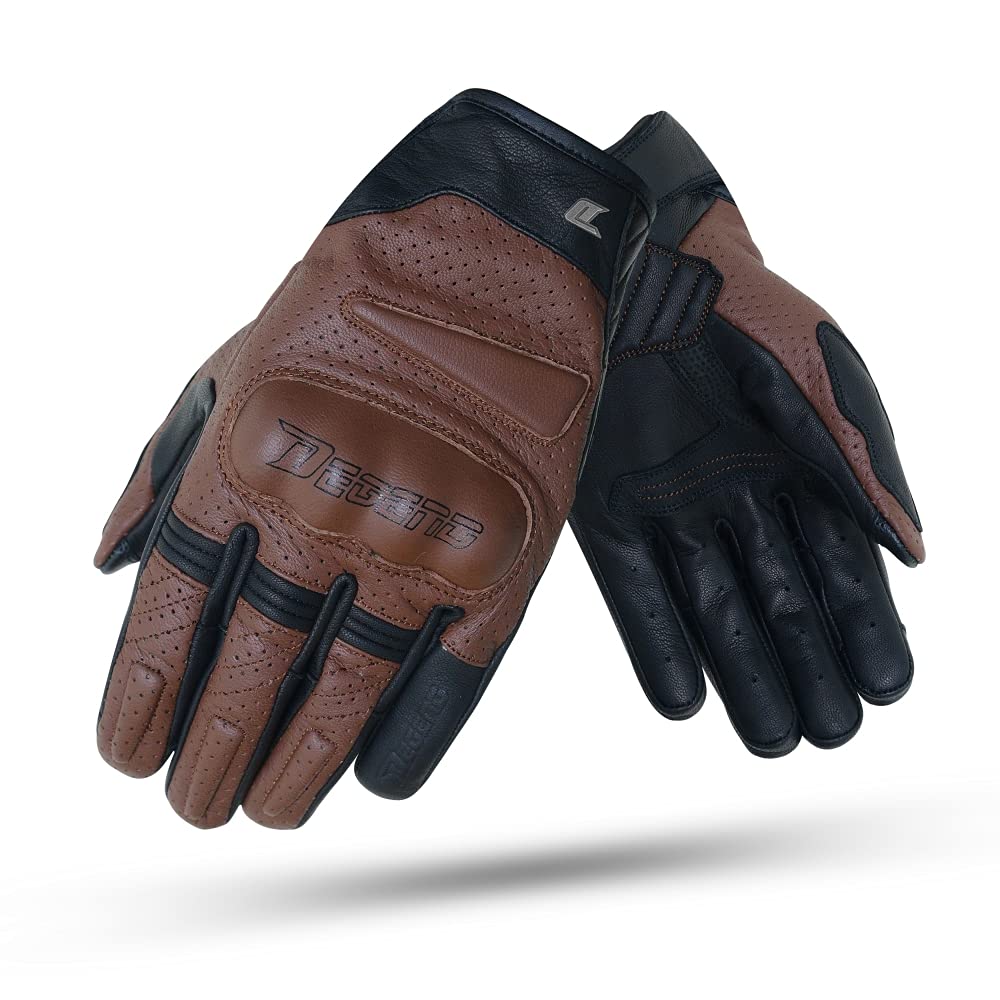 Daytona Pro | Guantes Moto Piel Hombre para Verano | Guante de Moto Cuero con Protecciones EVA en Nudillos y Dedos - Óptima Circulación del Viento en Verano - Accesorios Moto