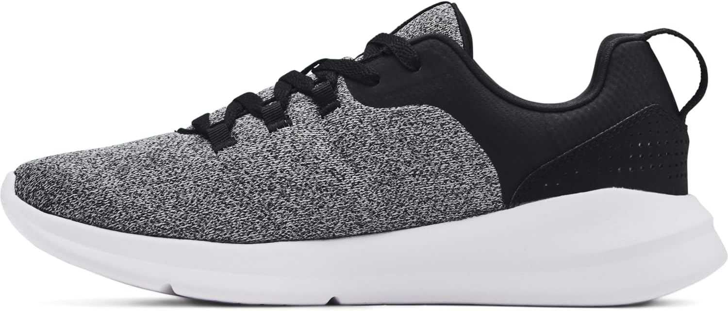 Under Armour Men's Essential NM Walking Shoe, Black (001)/White, 8