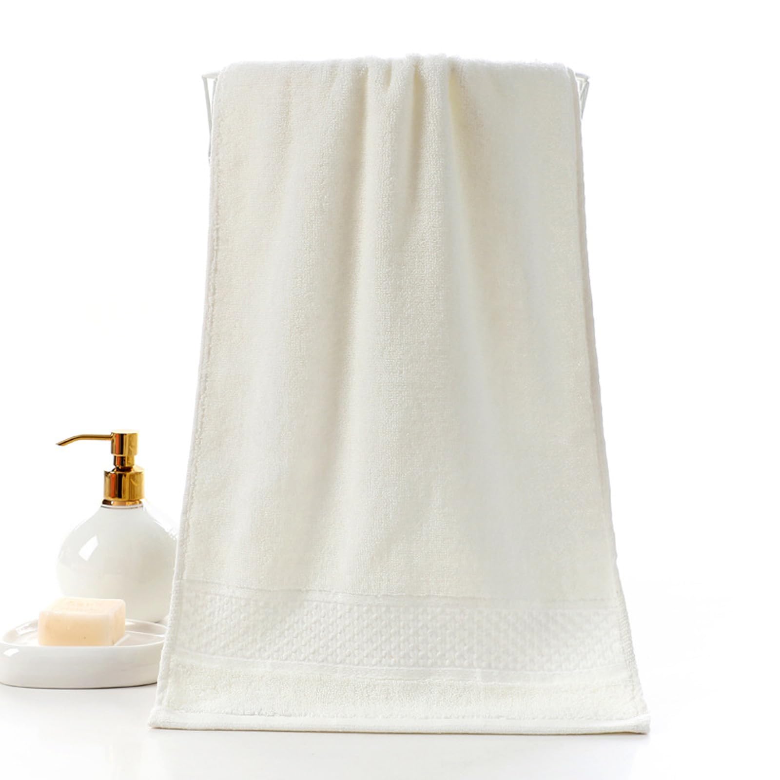 Soft Cotton Towel Thickened Absorbent Wash Face Towel Multi-Color Options Durable Quick Drying Ideal for Bathroom Spa Pool