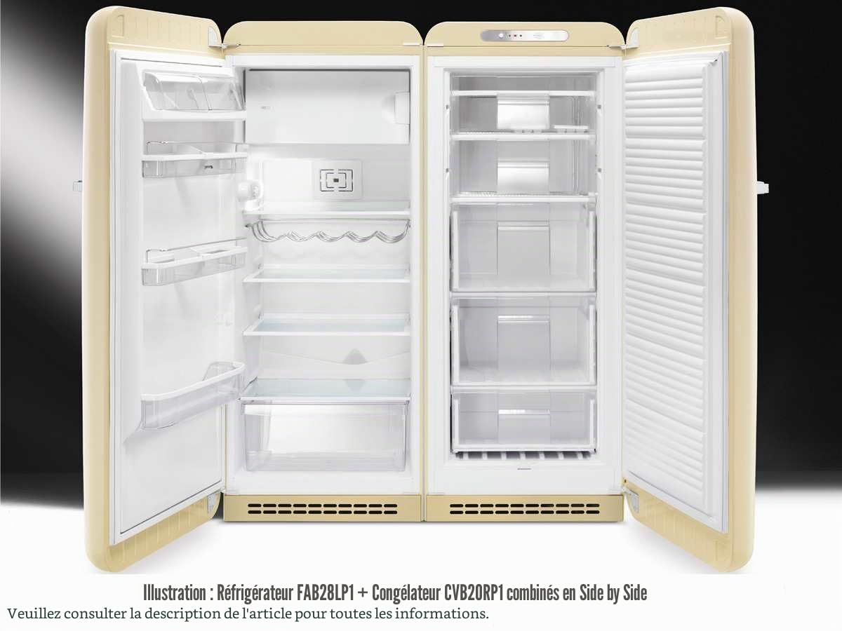 Smeg CVB20RP1 Congélateur vertical 170 L 20 kg/24h SN-ST, A+, Crème