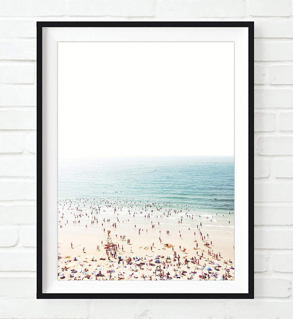 Beach from Above Aerial Shot of Ocean Nautical Photography Print, Unframed, Coastal Home and Wall Decor, All Sizes